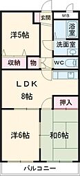 サン丸山 3LDKの間取図画像
