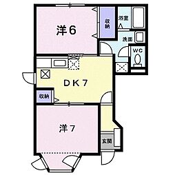 ニュークレストールソフィアB 2DKの間取図画像