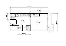 パレ菜園 1SLKの間取図画像