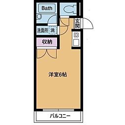 リバータウン松枝 ワンルームの間取図画像