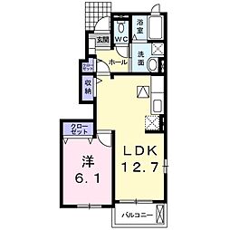 フラン・ブリーズ1 1LDKの間取図画像