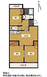ユートピア 3LDKの間取図画像