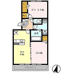ルラーシュ 2DKの間取図画像