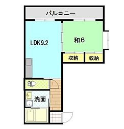 サンマルベージャ 1LDKの間取図画像