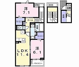 リアン 2LDKの間取図画像