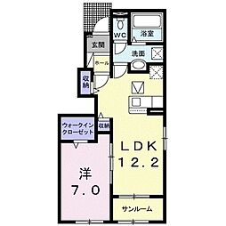 ハートホームズ壱番館 1LDKの間取図画像