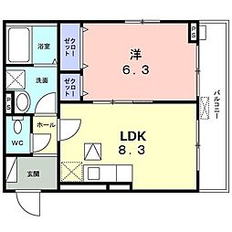 LAFORESTASOLE 1LDKの間取図画像
