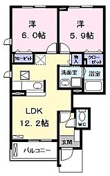 間取図画像 2LDK