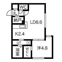 ラ・エスペランス麻生 1LDKの間取図画像