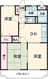 サンプレッソ 3DKの間取図画像