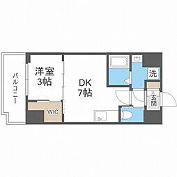 セレニテ福島アリア 1DKの間取図画像