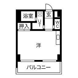 アネックス池下 ワンルームの間取図画像