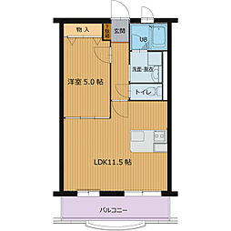 デュオグラート 1LDKの間取図画像