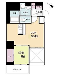 セレニテ神戸元町クレア 3階1LDKの間取り