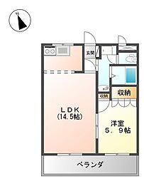 近江鉄道近江本線 愛知川駅 4.3kmの賃貸アパート 1階1LDKの間取り