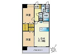 リオグランデ 2LDKの間取図画像