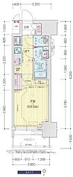 プレサンス伏見アーバンベース 1Kの間取図画像
