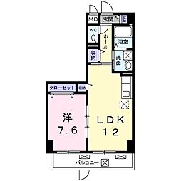 グランユニゾン 1LDKの間取図画像