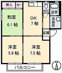 フレスコＫ　Ｂ棟 B201