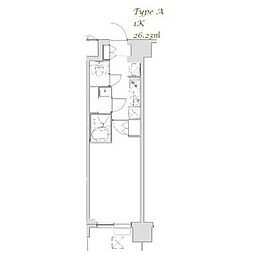 東京メトロ日比谷線 南千住駅 徒歩13分の賃貸マンション 5階1Kの間取り