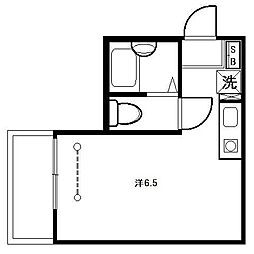 シャンテ・ビナ ワンルームの間取図画像