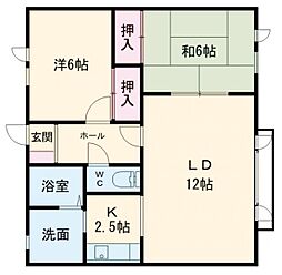 メゾンM-2 2LDKの間取図画像