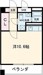 E・ポプラール1 ワンルームの間取図画像
