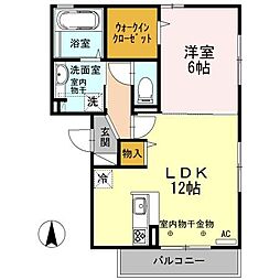 Liberte333 1LDKの間取図画像