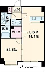 クイーンズ藤崎表参道 1LDKの間取図画像