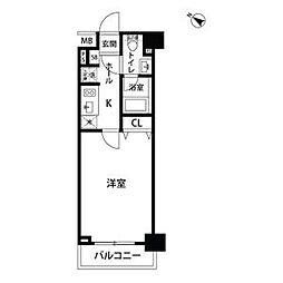 レヴィーガ板橋徳丸 1Kの間取図画像