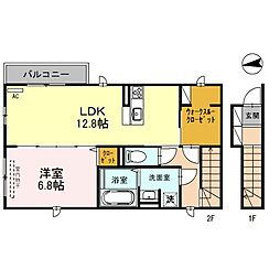 シェルティ宝塚 1LDKの間取図画像