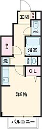 アプライズ ワンルームの間取図画像
