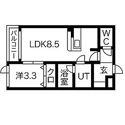 アルトリア 1LDKの間取図画像