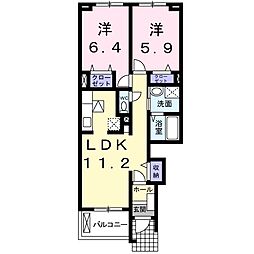 カーサ・ドマーニ2B 2LDKの間取図画像