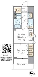 Brilliaist両国 1DKの間取図画像