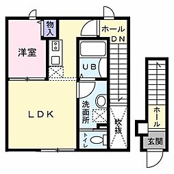 アイ・ウィステリア本塩竈 1LDKの間取図画像