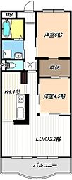 アーバンハイツ 2LDKの間取図画像