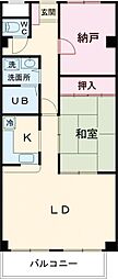 サザンコートなかもず 1SLDKの間取図画像