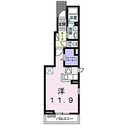 カーサ・エスペランサ ワンルームの間取図画像