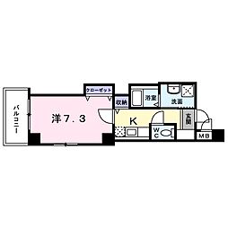 プリメール 1Kの間取図画像