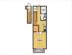 アトレスト 1Kの間取図画像