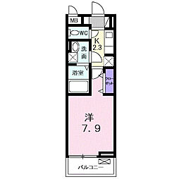 ヴォラーレ 1Kの間取図画像