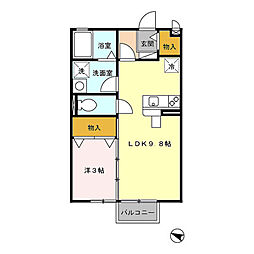アフェクシオンYS 1LDKの間取図画像
