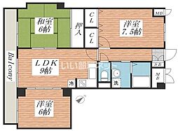 マノワールINO 3LDKの間取図画像