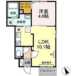 ウィットエム 1LDKの間取図画像