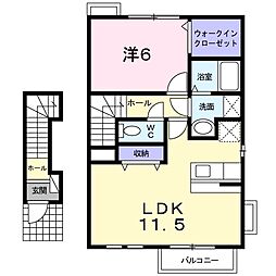 MaMaisonC棟 1LDKの間取図画像
