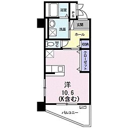 ルピナス ワンルームの間取図画像