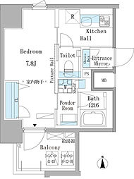 GRAND　ESPOIR　東桜 705 7階1Kの間取り