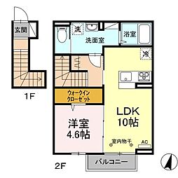 サンティエラ 1LDKの間取図画像