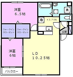 ジラソーレ2 2LDKの間取図画像